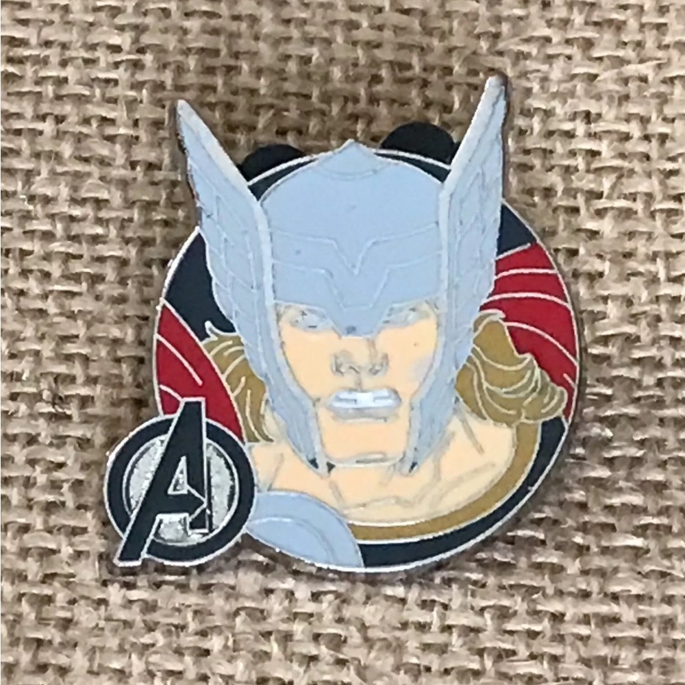 Disney Marvel Thor Avengers Enamel Pin  1 1/4 Inches Comic Character Superhero